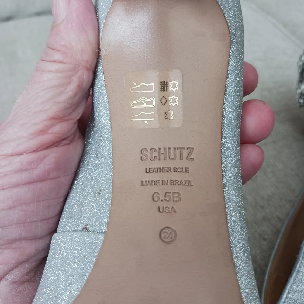Schutz Elegant Silver Women's Heels